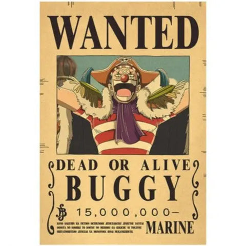 One Piece Buggy Wanted Poster - Mugiwara Shop