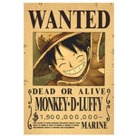 One Piece Monkey D Luffy Wanted Poster - Mugiwara Shop