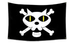 Black Cat Piratenbande One Piece Flagge Mugiwara Shop