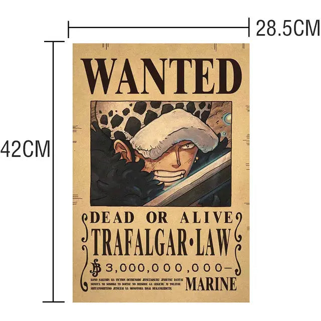 Law one piece wanted poster Mugiwara Shop