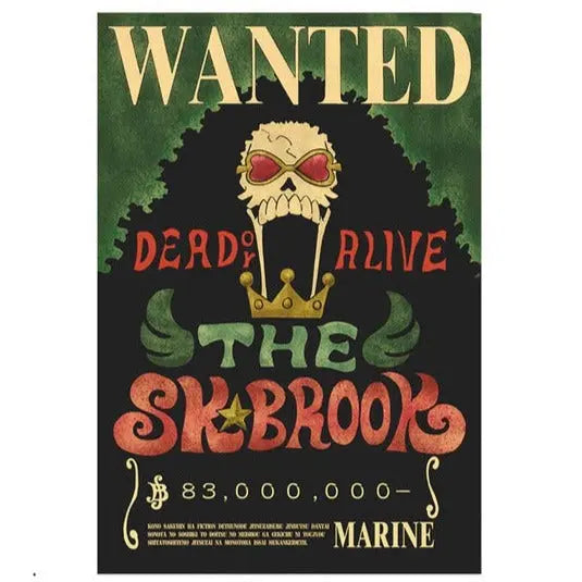 One Piece Brook Wanted Poster - Mugiwara Shop
