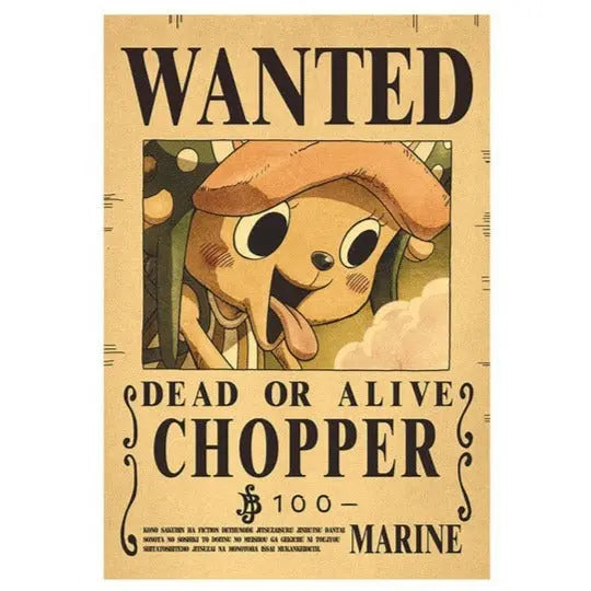 One Piece Chopper Wanted Poster - Mugiwara Shop