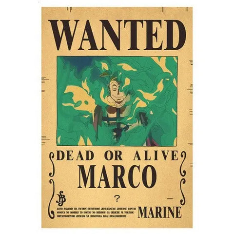 One Piece Marco Wanted Poster - Mugiwara Shop
