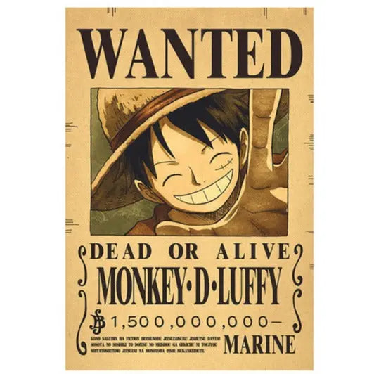 One Piece Monkey D Luffy Wanted Poster - Mugiwara Shop