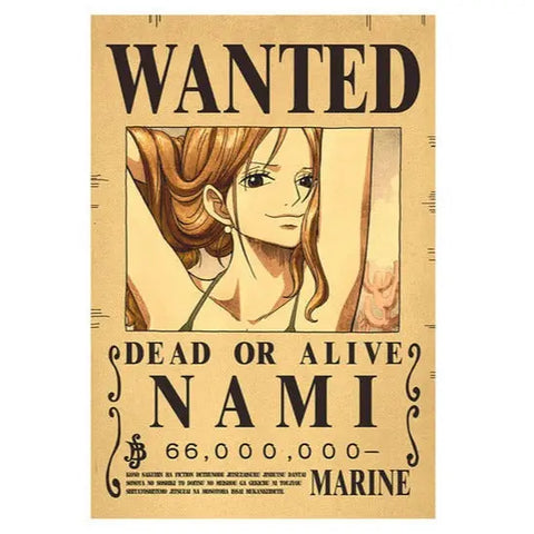 One Piece Nami Wanted Poster - Mugiwara Shop
