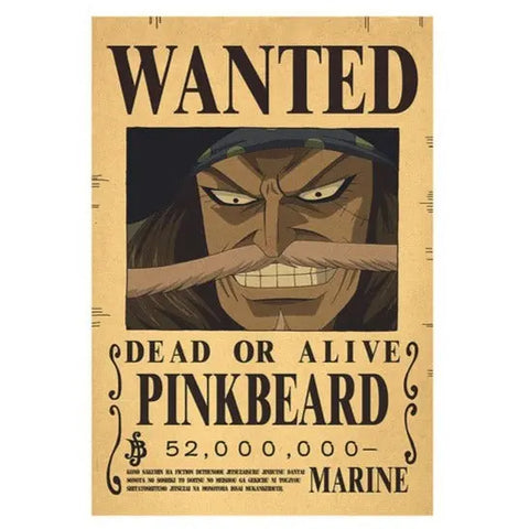 One Piece Pink Beard Wanted Poster - Mugiwara Shop