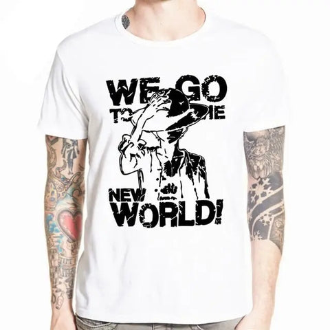 One Piece We Go To The New World Tshirt - Mugiwara Shop