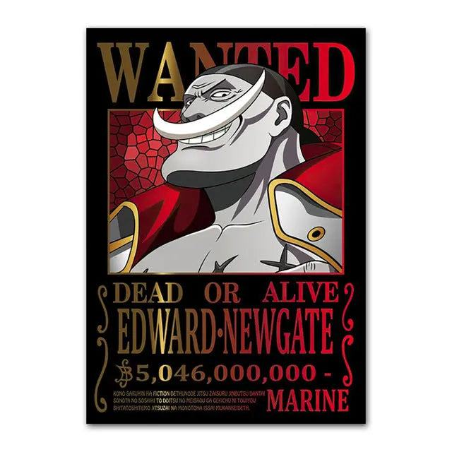 Whitebeard one piece wanted poster Mugiwara Shop