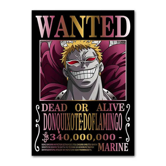 one piece Doflamingo wanted poster Mugiwara Shop