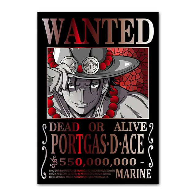 one piece ace wanted poster Mugiwara Shop