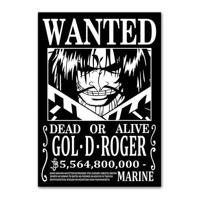 one piece gol d roger wanted poster Mugiwara Shop