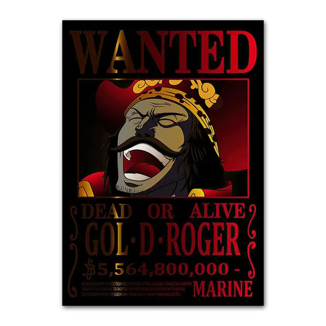 one piece gold roger wanted poster Mugiwara Shop