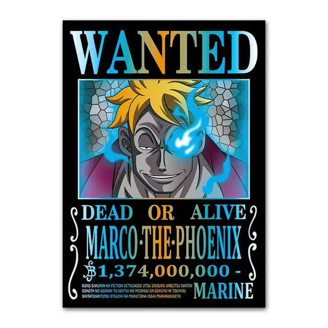 one piece marco wanted poster Mugiwara Shop