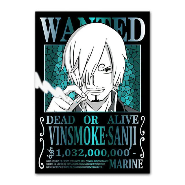 wanted poster one piece sanji Mugiwara Shop