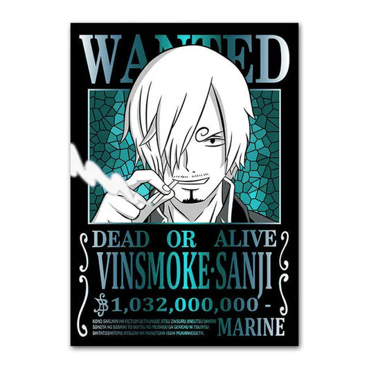 wanted poster one piece sanji Mugiwara Shop